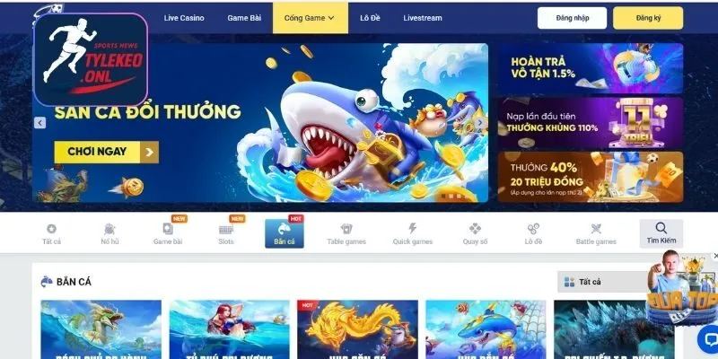 Bắn cá đổi thưởng đặc sắc tại SKY88